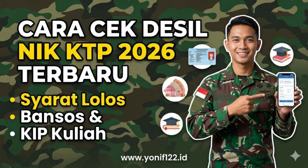 Cara Cek Desil NIK KTP 2026 Terbaru: Syarat Lolos Bansos & KIP Kuliah