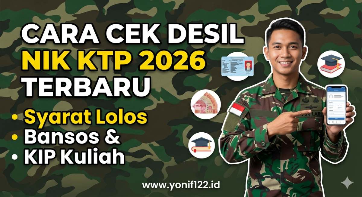 Cara Cek Desil NIK KTP 2026 Terbaru: Syarat Lolos Bansos & KIP Kuliah