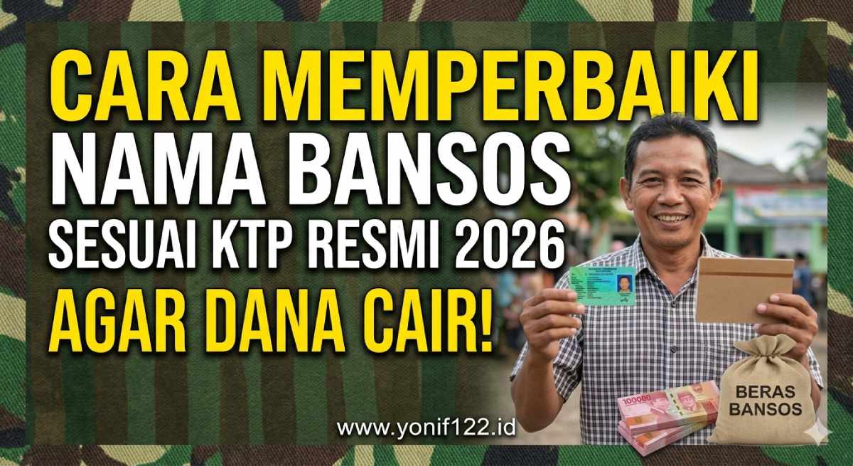 Cara Memperbaiki Nama Bansos Sesuai KTP Resmi 2026 Agar Dana Cair