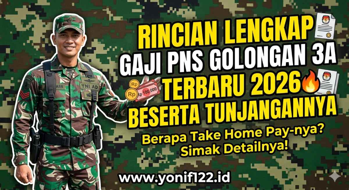 Rincian Lengkap Gaji PNS Golongan 3A Terbaru 2026 Beserta Tunjangannya