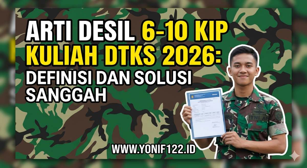 Arti Desil 6-10 KIP Kuliah DTKS 2026: Definisi dan Solusi Sanggah