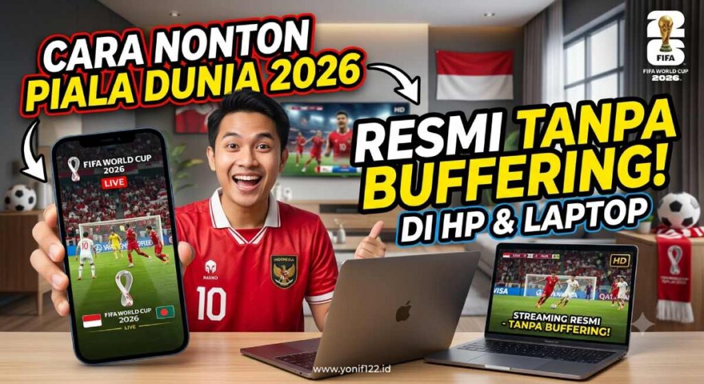 Cara Nonton Piala Dunia 2026 Resmi Tanpa Buffering di HP dan Laptop