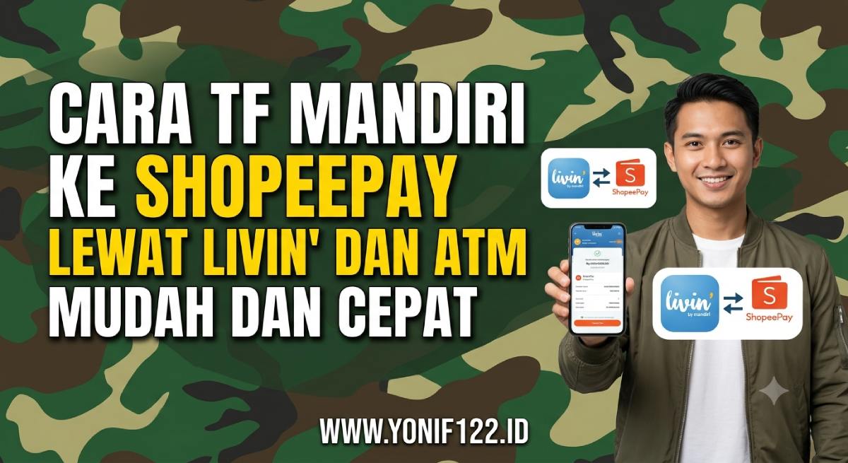 Cara Tf Mandiri ke ShopeePay Lewat Livin' dan ATM Mudah dan Cepat