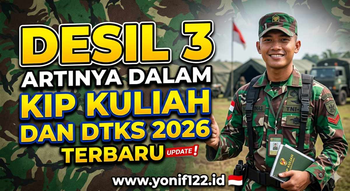 Desil 3 Artinya dalam KIP Kuliah dan DTKS 2026 Terbaru