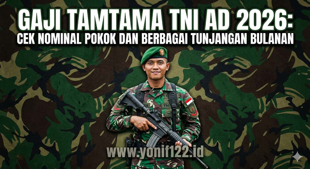 Gaji Tamtama TNI AD 2026: Cek Nominal Pokok dan Berbagai Tunjangan Bulanan