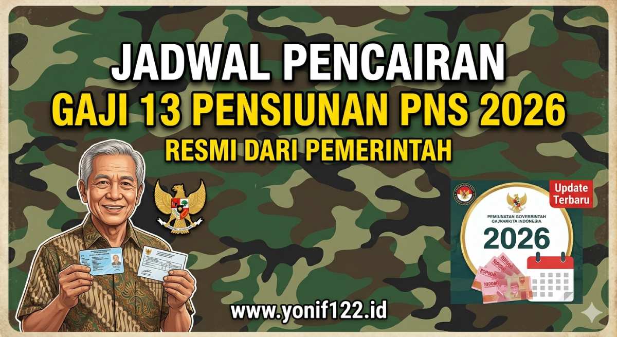 Jadwal Pencairan Gaji 13 Pensiunan PNS 2026 Resmi dari Pemerintah