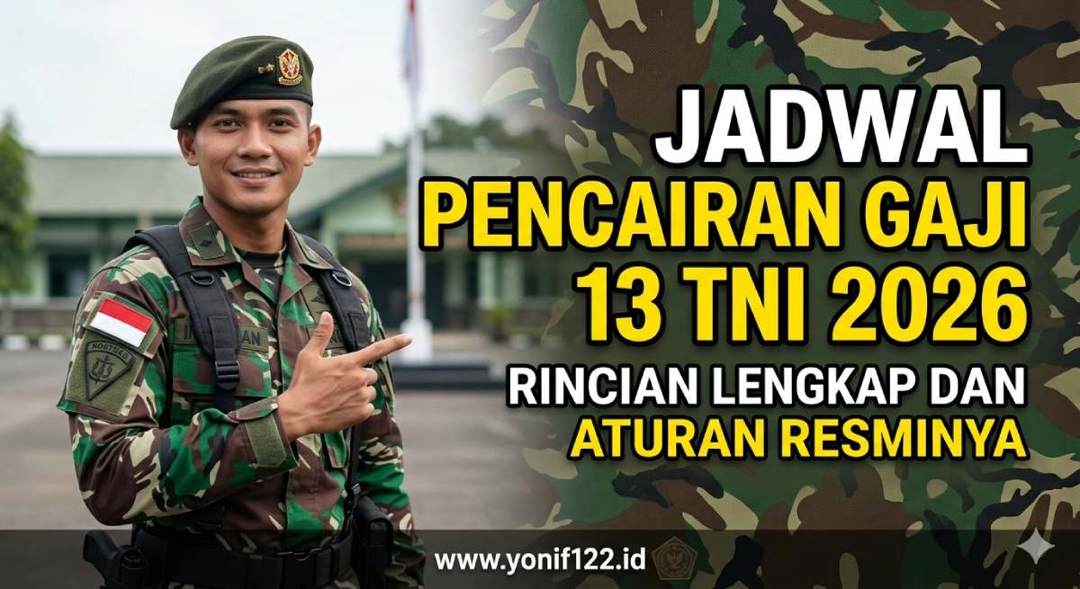 Jadwal Pencairan Gaji 13 TNI 2026: Rincian Lengkap dan Aturan Resminya