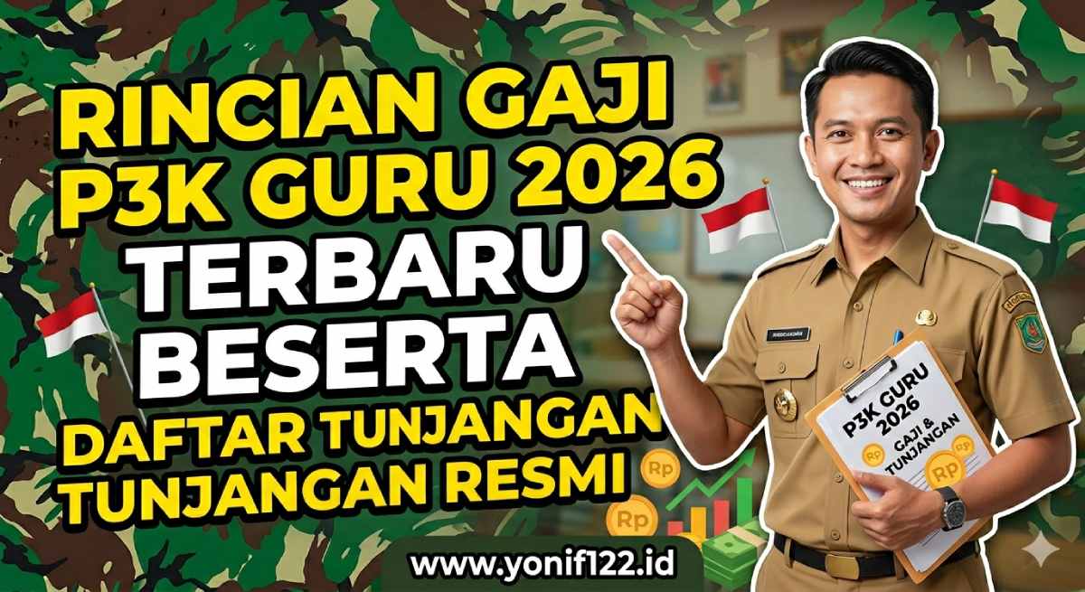 Rincian Gaji P3K Guru 2026 Terbaru Beserta Daftar Tunjangan Resmi