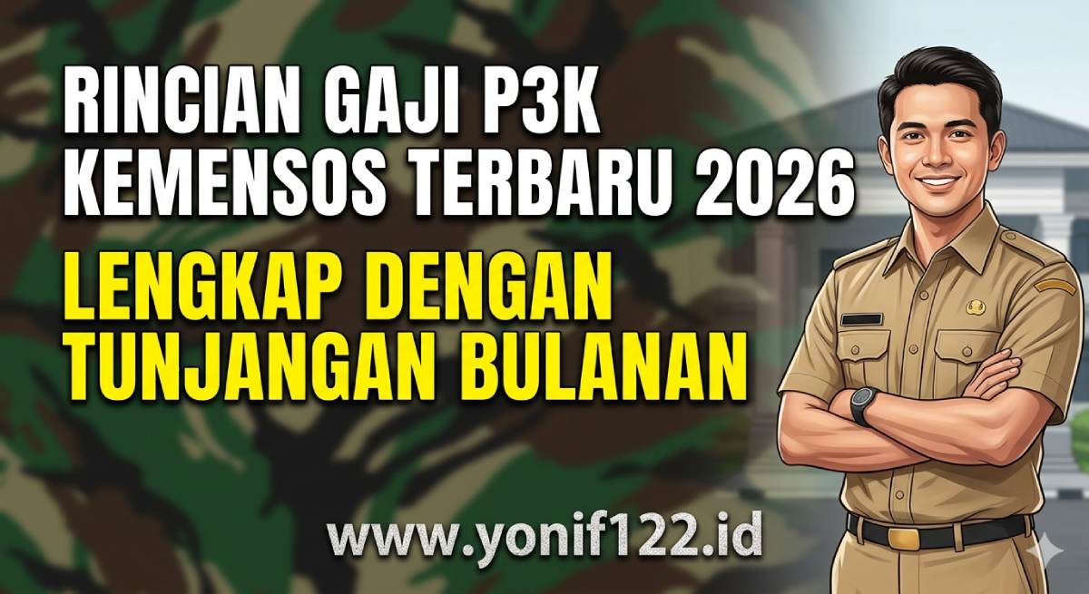 Rincian Gaji P3K Kemensos Terbaru 2026 Lengkap dengan Tunjangan Bulanan